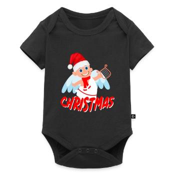 Joyeux Noël ange - Body à manches courtes Premium Bébé - noir - Devant