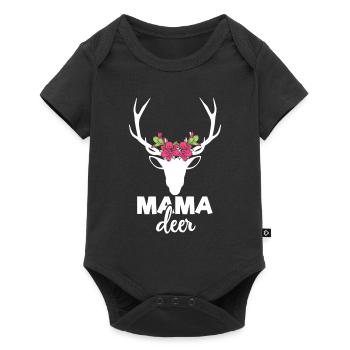 Mama Deer T-shirt deer deer gift - Baby Premium short-sleeve bodysuit - black - Front