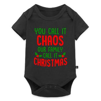 Vous l'appelez chaos nous cadeau de noel - Body à manches courtes Premium Bébé - noir - Devant