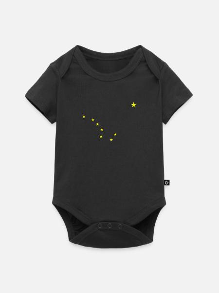 Alaska Flag Fourth July Gift - Baby Premium short-sleeve bodysuit - black