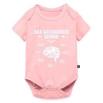 Le cadeau drôle de cerveau mécanicien - Body à manches courtes Premium Bébé - rose - Devant