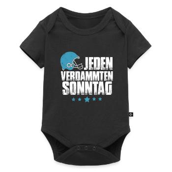 Football Chaque damns Dimanche - Body à manches courtes Premium Bébé - noir - Devant