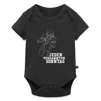 Football Chaque damns Dimanche - Body à manches courtes Premium Bébé - noir - Devant