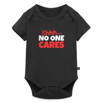 Synthetisches Shh Inge interessiert Geschenk - Baby Premium Kurzarmbody - Schwarz - Vorne