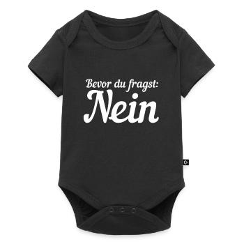 Before you ask no - Baby Premium short-sleeve bodysuit - black - Front