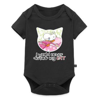 I Would Never Disturb My Cat - Kitten Lover - Body à manches courtes Premium Bébé - noir - Devant