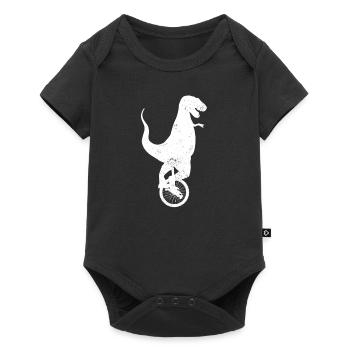 Monocycle Dinosaur T-Rex Cadeau - Body à manches courtes Premium Bébé - noir - Devant