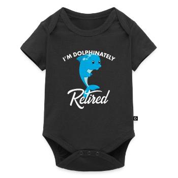 Dolphin Lover Retirement Animal Funny Retired - Baby Premium short-sleeve bodysuit - black - Front