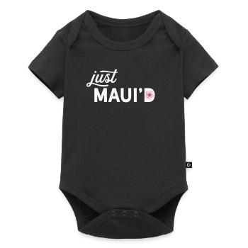Nouveauté Vintage Cadeau de mariage Just Maui’d Just - Body à manches courtes Premium Bébé - noir - Devant
