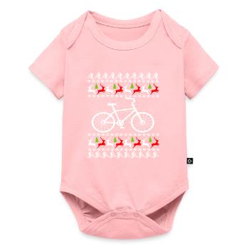 Vilain vélo de Noël - Body à manches courtes Premium Bébé - rose - Devant