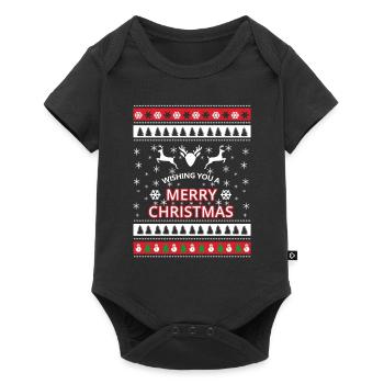 Ugly Christmas Joyeux Noël - Body à manches courtes Premium Bébé - noir - Devant