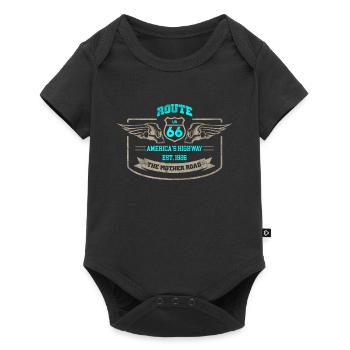 Route 66 America's Highway - Baby Premium short-sleeve bodysuit - black - Front