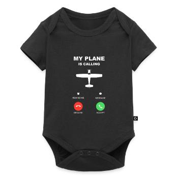 Pilote d'appel d'avion en vol - Body à manches courtes Premium Bébé - noir - Devant