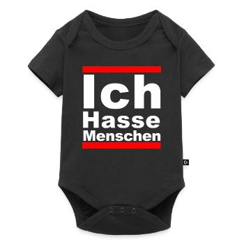 Ich Hasse Menschen - Baby Premium Kurzarmbody - Schwarz - Vorne