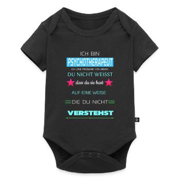 I am PSYCHOTHERAPIST - Baby Premium short-sleeve bodysuit - black - Front