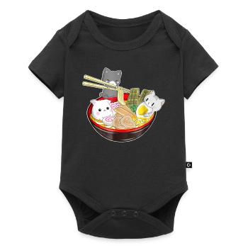 Cats Japan Ramen Anime - Baby Premium short-sleeve bodysuit - black - Front