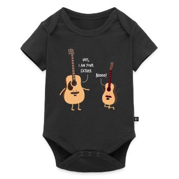 Father son guitar - Baby Premium short-sleeve bodysuit - black - Front