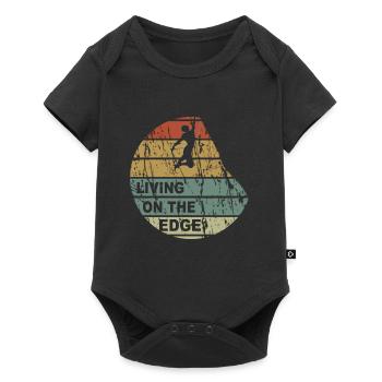 Living on the edge - Klettern, Bouldern, Climb - Baby Premium Kurzarmbody - Schwarz - Vorne