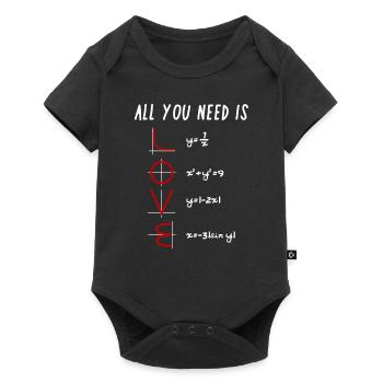 All you need is love math equations - Baby Premium short-sleeve bodysuit - black - Front