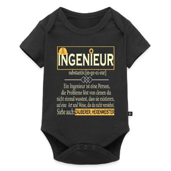 Ingeniuer Definition - Baby Premium short-sleeve bodysuit - black - Front