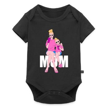 Mom and daughter best team gift gift idea - Baby Premium short-sleeve bodysuit - black - Front