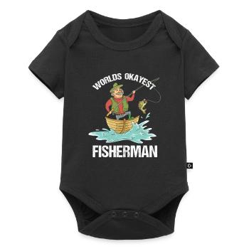 Fishing gift fish fish funny carp - Baby Premium short-sleeve bodysuit - black - Front