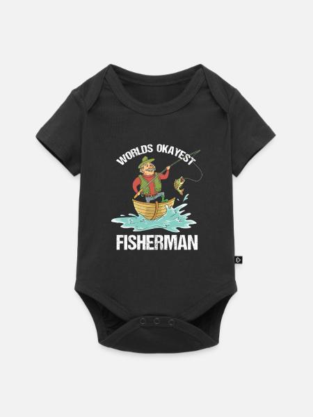 Angeln Geschenk fischen Fische lustig Karpfen - Premium kortærmet baby-body  - sort