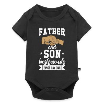 father and son - Baby Premium short-sleeve bodysuit - black - Front