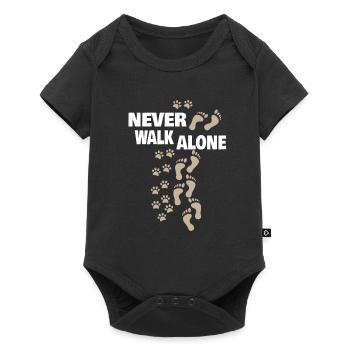 Dog Husband Wife Gassi Go Never Alone Gift - Baby Premium short-sleeve bodysuit - black - Front