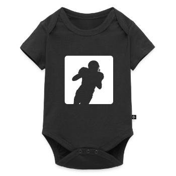 Player is running American Football Design - Baby Premium short-sleeve bodysuit - black - Front