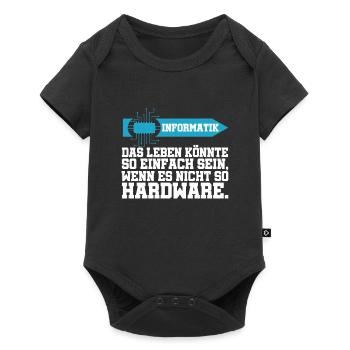 Informatique La vie pourrait être un matériel simple - Body à manches courtes Premium Bébé - noir - Devant