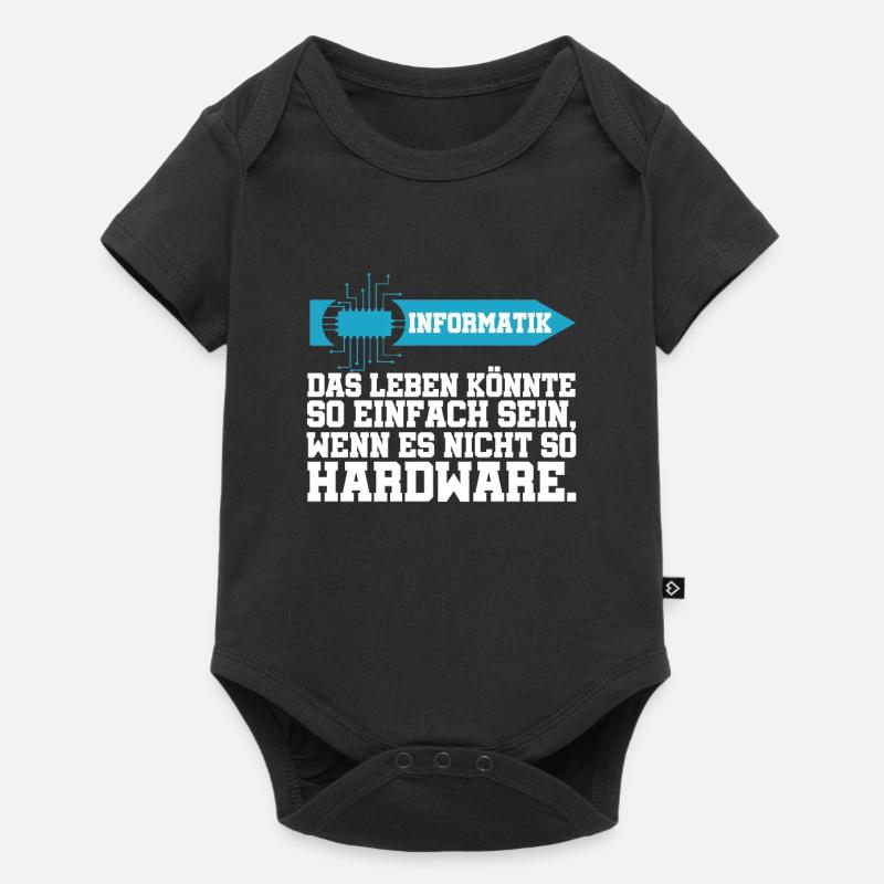 Informatik Das Leben könnte einfach sein Hardware - Baby Premium Kurzarmbody - Schwarz
