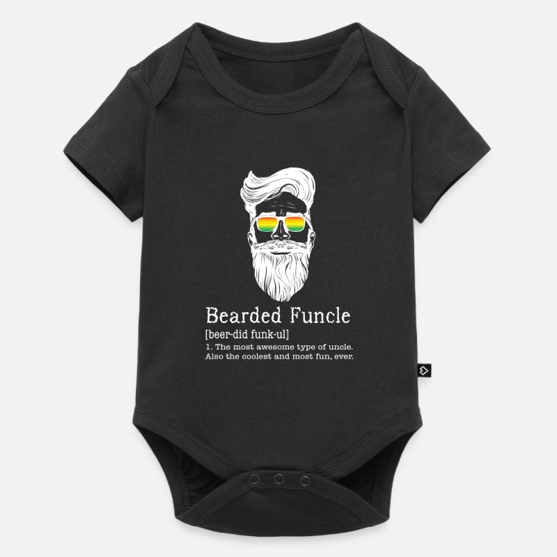 Bearded Funcle - Baby Premium Kurzarmbody - Schwarz