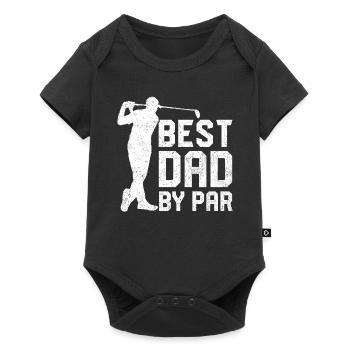Dad Golfer Golf Papa Golfschläger - Baby Premium Kurzarmbody - Schwarz - Vorne