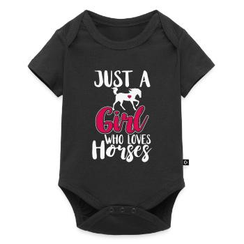 horse riding - Baby Premium short-sleeve bodysuit - black - Front