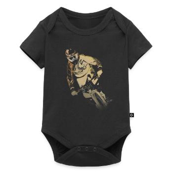 Mountain Bike Downhill - Baby Premium short-sleeve bodysuit - black - Front