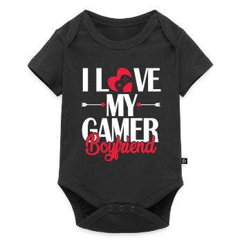 I Love My Gamer Boyfriend - Baby Premium short-sleeve bodysuit - black - Front