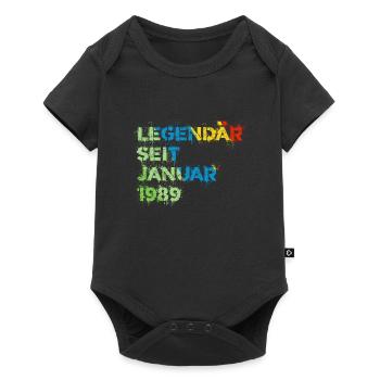 Legendary since January 1989 - Baby Premium short-sleeve bodysuit - black - Front