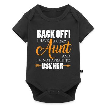 Beware crazy aunt - Baby Premium short-sleeve bodysuit - black - Front