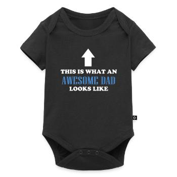 Vatertag Geschenk - Baby Premium Kurzarmbody - Schwarz - Vorne
