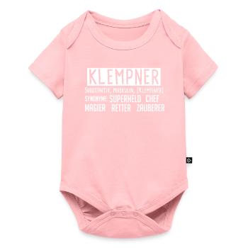 plombier - Body à manches courtes Premium Bébé - rose - Devant