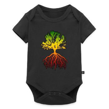 reggae africa tree - Baby Premium short-sleeve bodysuit - black - Front