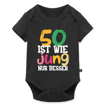 50 Geburtstag Geschenk zum runden Geburtstag - Baby Premium Kurzarmbody - Schwarz - Vorne