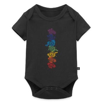 Chakra Elements Splash - Buddha, Buddhism, Yoga - Baby Premium short-sleeve bodysuit - black - Front