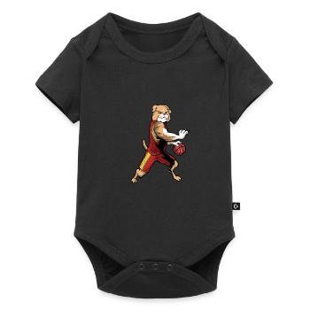 Basketball dog basketball player - Baby Premium short-sleeve bodysuit - black - Front