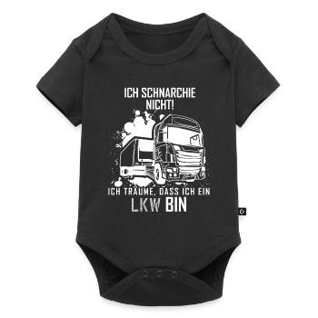 Ich schnarche nicht ich träume das ich ein LKW bin - Baby Premium Kurzarmbody - Schwarz - Vorne