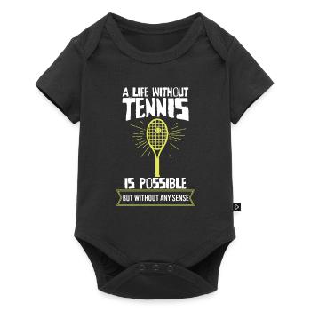 Une vie sans tennis est possible, mais trou de sens - Body à manches courtes Premium Bébé - noir - Devant