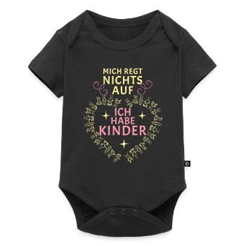 Mich regt nichts auf, ich habe Kinder - Baby Premium Kurzarmbody - Schwarz - Vorne