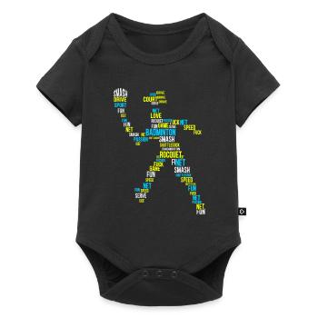 Badminton Badminton badminton player - Baby Premium short-sleeve bodysuit - black - Front