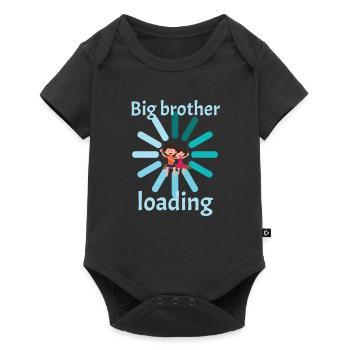 Big brother loads loading birth child Schwangersc - Baby Premium short-sleeve bodysuit - black - Front